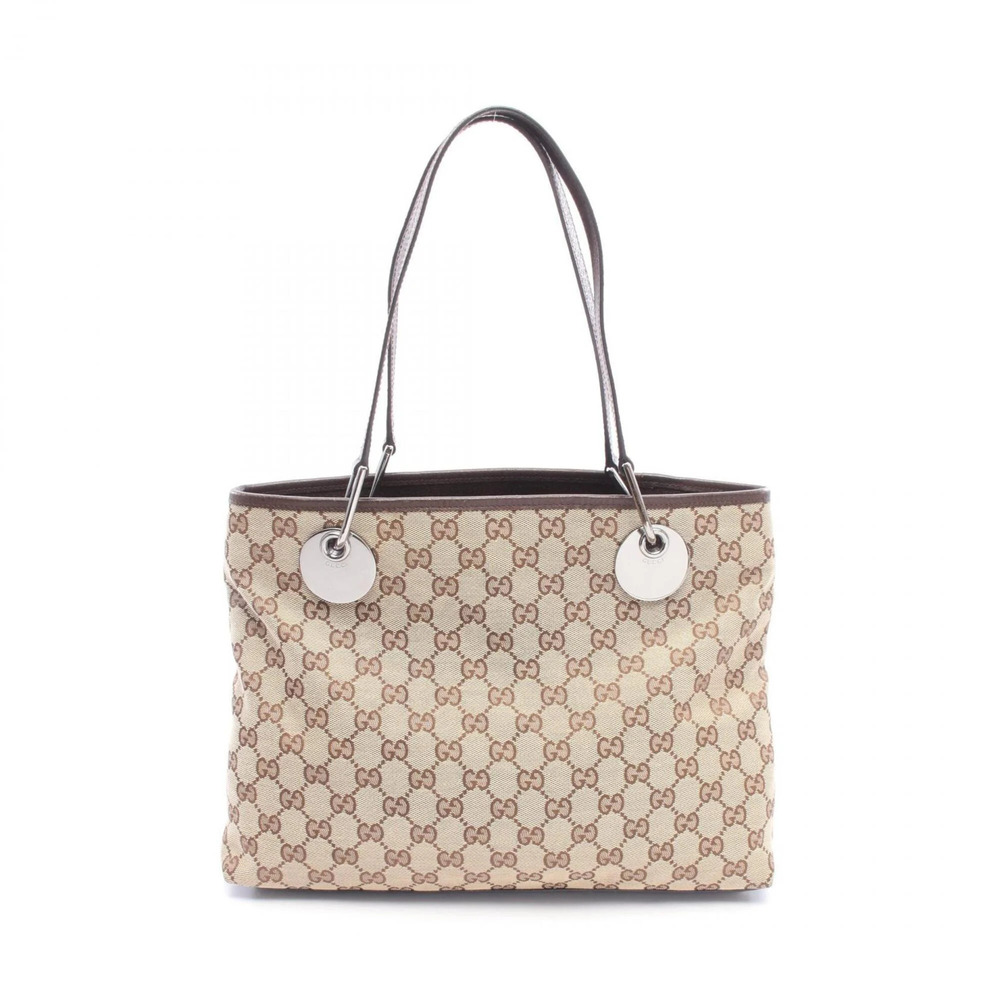 GUCCI Authentic Brown Leather Tote Bag